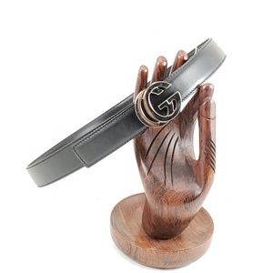 Gucci Black Leather Belt 28"- 30" 1"wide